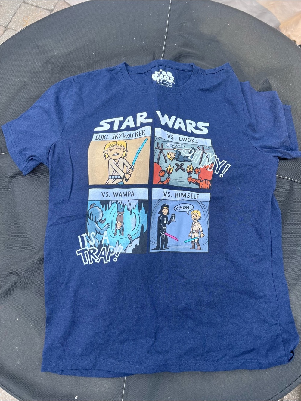 Star Wars Navy Blue Graphic Tee with Bold Logo
